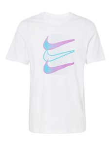 Nike Sportswear Тениска светлосиньо / лилав / мръсно бяло