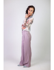 Trends by KK Shirt in ecru color with flowers and lining of the front - 40