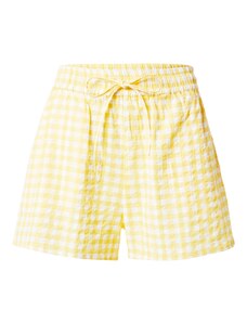 Monki Панталон жълто / бяло