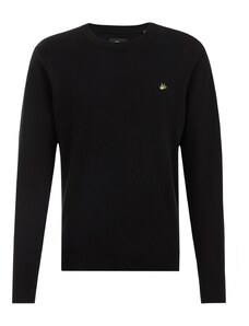 WE Fashion Пуловер светложълто / черно