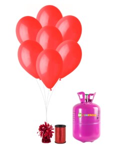 HeliumKing Хелиев парти комплект с червени балони 50 бр.
