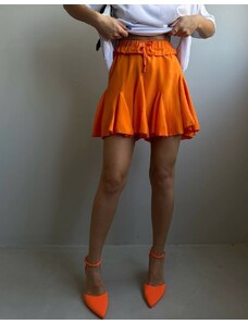 Creative Разкроена къса пола в оранжево - код 12520