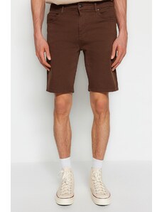 Trendyol Brown Regular Fit Stretch Fabric Denim Denim Shorts & Bermuda