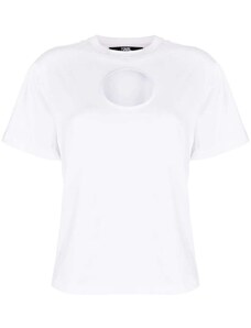 KARL LAGERFELD T-Shirt Cut Out Fashion T-Shirt 231W1708 100 white