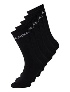 JACK & JONES Къси чорапи черно / бяло