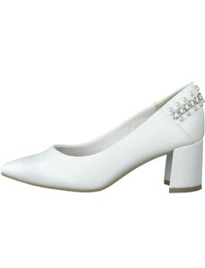 Дамски елегантни обувки на ток Marco Tozzi бели - 37