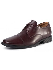 Мъжки обувки Clarks Tilden Cap Wine Leather бордо - 42