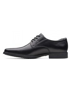 Мъжки кожени обувки Clarks Tilden Plein черни - 40