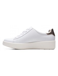 Дамски ежедневни обувки Clarks Layton Pace естествена кожа бели - 39.5