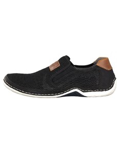 Мъжки спортни обувки без връзки Rieker MemoSoft 07556-00 черни - 41