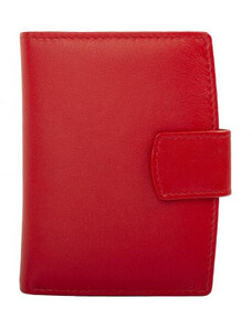 DELIS Esme PT1151 дамски портфейл, естествена кожа, червен