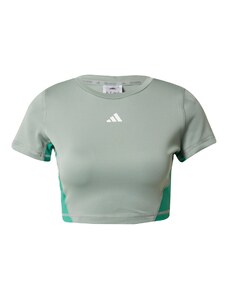 ADIDAS PERFORMANCE Функционална тениска мента / нефритено зелено / бяло