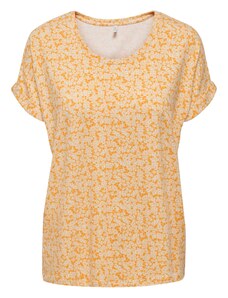 ONLY Тениска 'MOSTER' златистожълто / оранжево / бяло