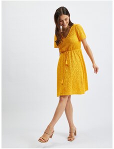 Orsay Yellow Women Patterned Dress - Women