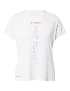 ADIDAS TERREX Функционална тениска 'Agravic' светлосиво / оранжево / бяло