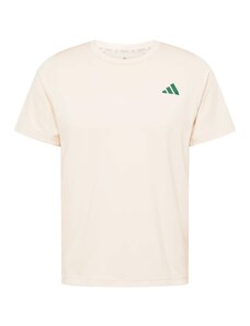 ADIDAS PERFORMANCE Функционална тениска 'Sports Club Graphic' кремаво / смарагдово зелено