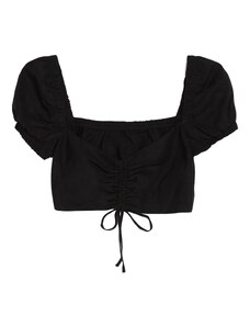 Bershka Блуза черно