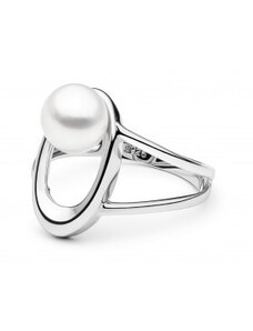 DELIS Сребърен пръстен с бяла естествена перла, JW448
