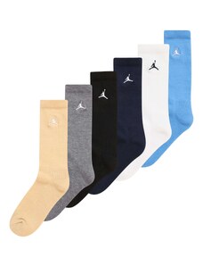 Jordan Къси чорапи цвят "пясък" / синьо / сив меланж / бяло