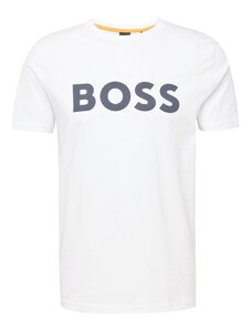 BOSS Orange Тениска 'Thinking' черно / бяло