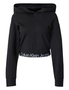 Calvin Klein Jeans Суичър 'Milano' черно / бяло