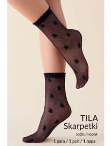 Gabriella Къси дамски чорапи в черен цвят TILA