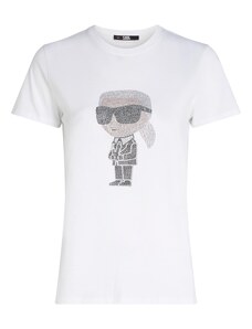 Karl Lagerfeld Тениска сиво / бяло