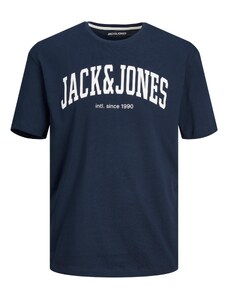 JACK & JONES Тениска 'Josh' нейви синьо / бяло