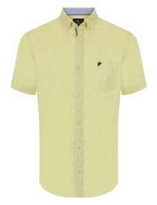 DENIM CULTURE Риза 'Arlen' нощно синьо / пастелно жълто
