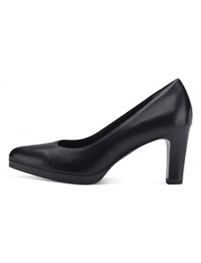 Дамски обувки на ток естествена кожа Tamaris черни - 39