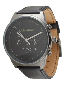 Calvin Klein Аналогов часовник 'Timeless' черно / сребърно