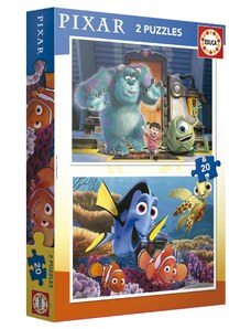 Пъзел Educa Pixar Finding Nemo, Monsters Inc, 2x20 части
