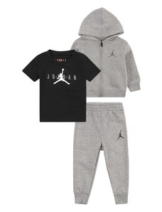 Jordan Комплект сиво / сив меланж / черно / бяло