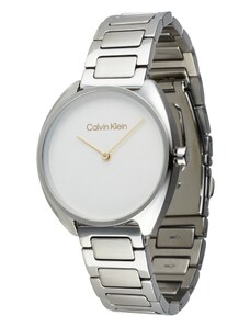 Calvin Klein Аналогов часовник 'Timeless' сребърно / бяло