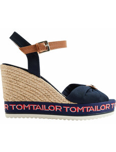 Дамски тъмносини сандали с платформа Tom Tailor