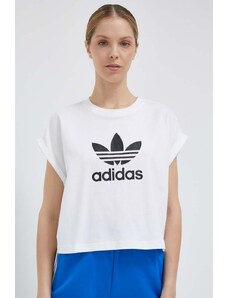 Памучна тениска adidas Originals в бяло
