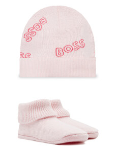 Комплект шапка и чорапи Boss J98386 Pale Pink 44L