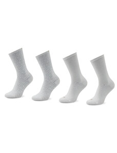 Комплект 4 чифта дълги чорапи дамски Calvin Klein 701219852 White 001