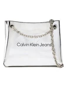 CALVIN KLEIN JEANS: tote bags for woman - Silver  Calvin Klein Jeans tote  bags K60K610397 online at