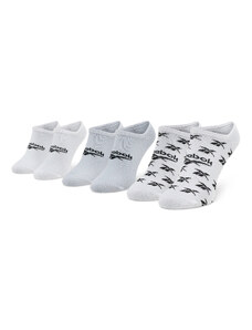 Reebok Classic Комплект 3 чифта къси чорапи унисекс Reebok Cl Fo Invisible Sock 3P GG6678 White/Lgsogr/White