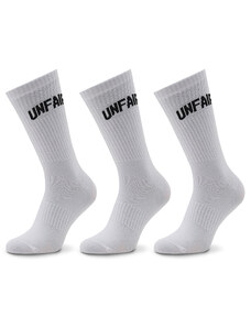 Комплект 3 чифта дълги чорапи мъжки Unfair Athletics Curved UNFR22-165 White