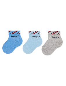 Комплект 3 чифта дълги чорапи детски Tommy Hilfiger 701220277 Blue Combo 003