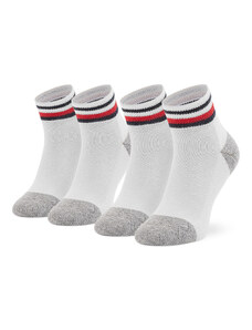 Комплект 2 чифта дълги чорапи детски Tommy Hilfiger 100001501 White 300