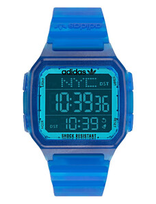 Часовник adidas Originals Street Digital One GMT AOST22047 Trabsparent Blue