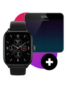 Комплект smartwatch с везна Smart Scale Amazfit Gts 4 A2168 Infinite Black
