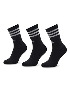 Комплект 3 чифта дълги чорапи мъжки adidas 3-Stripes IC1321 Black/White