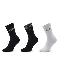 Комплект 3 чифта дълги чорапи дамски Calvin Klein 701219849 Black 002