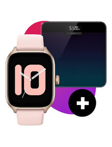 Комплект smartwatch с везна Smart Scale Amazfit Gts 4 A2168 Rosebud Pink/Smart Scale