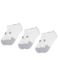 Комплект 3 чифта къси чорапи унисекс Under Armour Heatgear No Show Sock 1346755-100 White