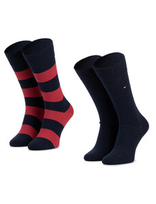 Комплект 2 чифта дълги чорапи мъжки Tommy Hilfiger 342021001 Tommy Original 085